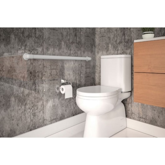 Barra De Apoio Em Pvc Reta 80cm Branco Bp36/8 Astra - Imagem principal - 69b74de7-6334-47aa-803a-a0b49d51a11a