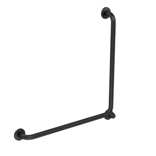 Barra De Apoio L Conforto Black Mate Deca 70x70cm - Imagem principal - 564870ea-0a7b-4e1f-a430-bdebbb66bdb7