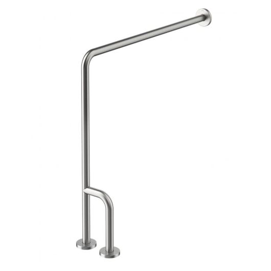 Barra De Apoio Lateral Fixa Direita De Acessibilidade Benefit Inox Escovado Docol 80cm - Imagem principal - 4a01a32e-1aa7-496b-9d60-74eeb32fb402