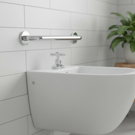 Barra de Apoio Polida Romar 30cm - Imagem principal - e95d2705-9eca-4789-8b2c-de63e6c60197