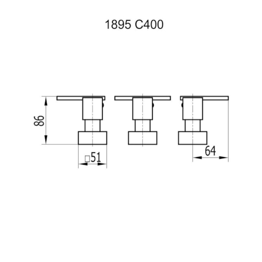 Base Bidê 1/4 Volta Cromado Fani - Imagem principal - 312d1617-f8b3-42c0-a518-d8c7c2dc2d97