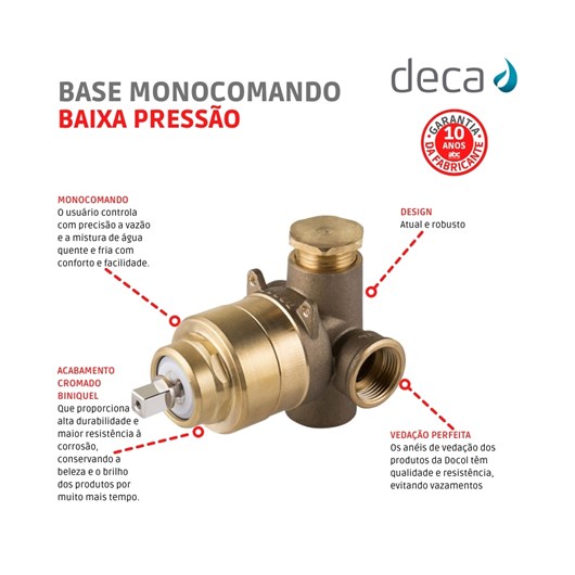 Base Para Chuveiro Monocomando 4493 Deca - Imagem principal - 0d53e6cd-e541-43bd-9b7f-c8b668e71e15