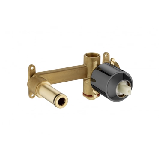 Base Para Monocomando De Embutir Para Lavatório De Parede Insígnia Titanium Black Roca - Imagem principal - 7d3a1f5e-234b-4720-b5ed-49abc31ab0c8