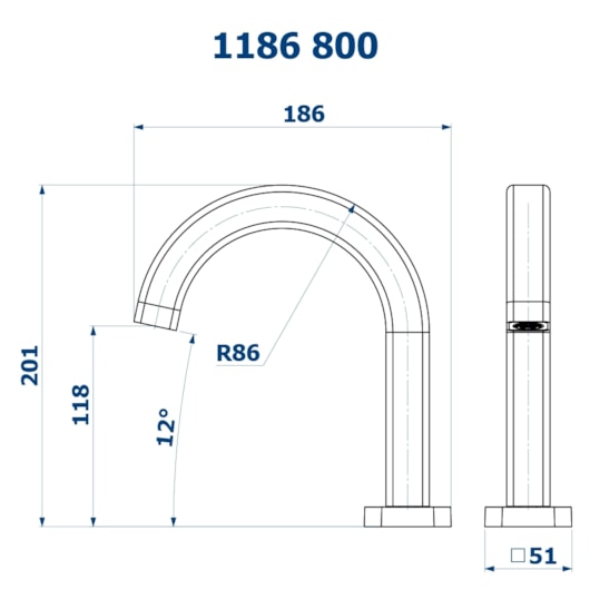 Bica de Mesa Curva Baixa para Lavatório Barbara Dundes 1186 BK800 Preto Fosco Fani - Imagem principal - fa3a024a-1b0a-4b7d-8c94-ab7d3ff7d77b