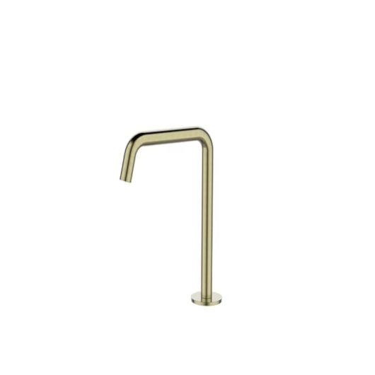 Bica Média Ângulo Reto Domus Ouro Escovado Lexxa 24cm - Imagem principal - 8ca67e04-8bcd-409d-b63d-52da400c9559