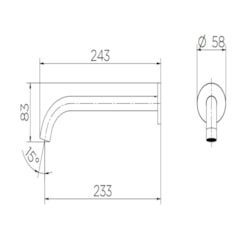 Bica Para Lavatório De Parede Mix Match 230 Cobre Escovado Docol