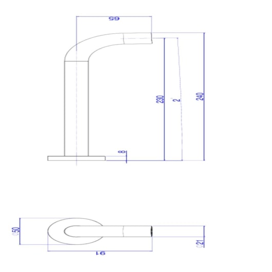 Bica Para Lavatório De Parede P You Inox Deca - Imagem principal - 331628d7-46bd-411e-8438-b4389f947000