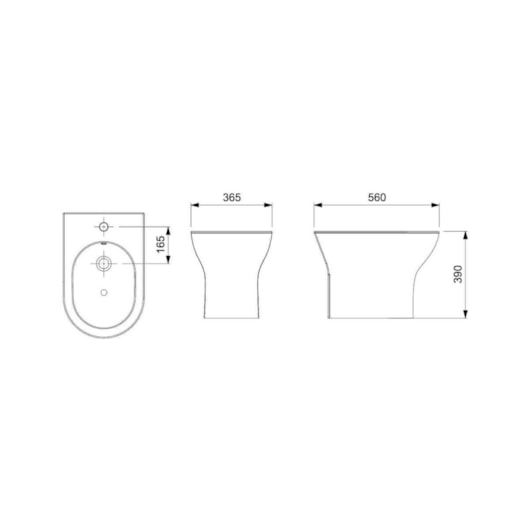 Bidê 1 Furo Com Furo Para Ducha e Com Ladrão Nexo Café Roca - Imagem principal - f0e261c2-e34d-453e-a8d0-08901ed74b28