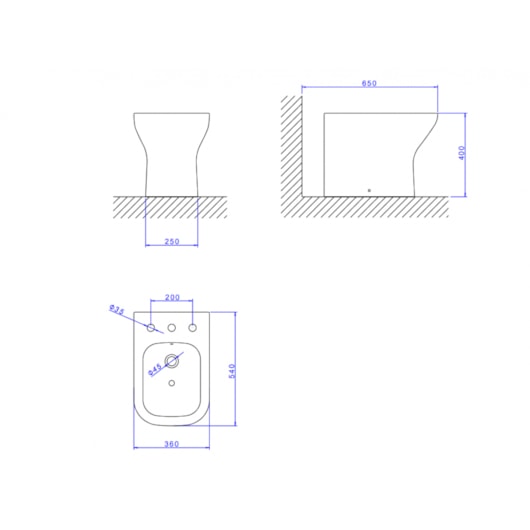 Bidê Axis Com 3 Furos B47 Branco Deca - Imagem principal - e5ff7976-b40e-4f69-a2bb-e2a513218d22