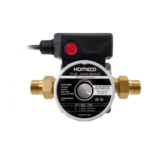 Bomba Circuladora De Agua TP20 Bronze Komeco 220V  - Imagem principal - 2f3ada72-ead3-4196-8633-f92b7b051154