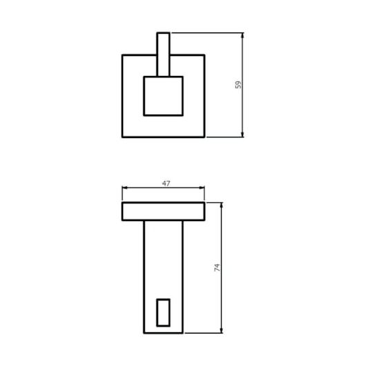Cabide 2040 C 34 Preto Matte Meber - Imagem principal - 5916b1ce-22a1-4faa-a577-7597e9c41f04
