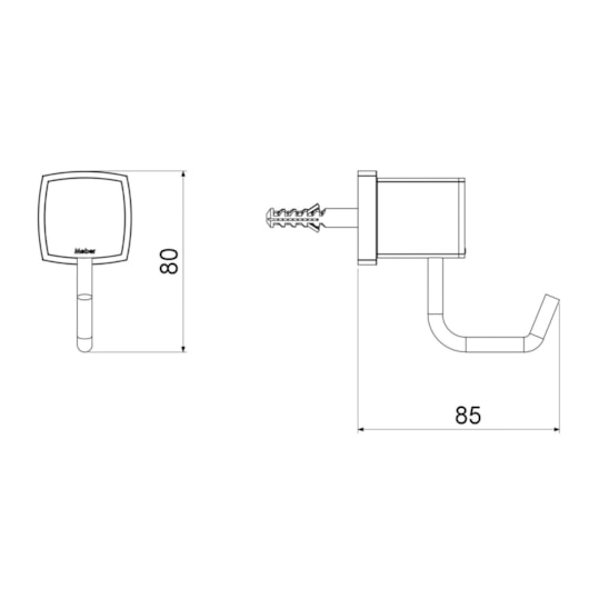 Cabide Block Preto Meber - Imagem principal - 4f078551-f9d5-4bf4-b473-e09667b096bc