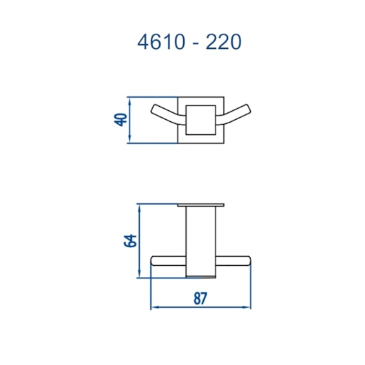 Cabide Duplo 4610 Bella 220 Champanhe Fani - Imagem principal - b749d525-14ea-4c2a-b00e-1888da737508