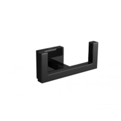 Cabide Duplo Para Banheiro Clean Black Noir Deca