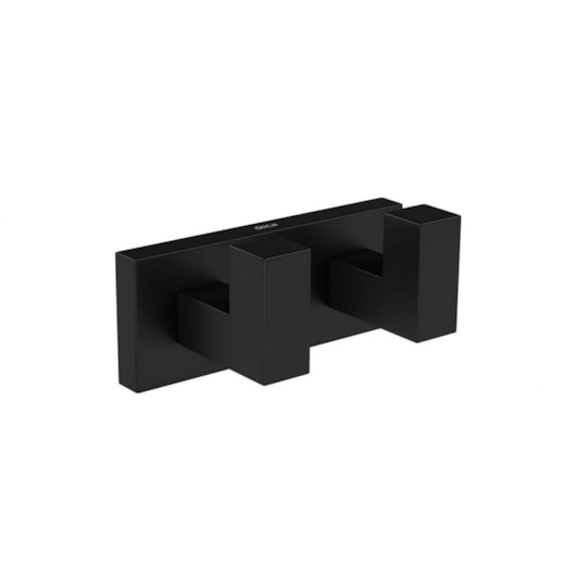 Cabide Duplo Para Banheiro Quadratta 2062 Black Matte Deca - Imagem principal - 9fc5502a-737f-4804-8adb-299eb5c24486