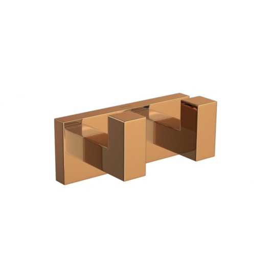 Cabide Duplo Para Banheiro Quadratta 2062 Red Gold Deca - Imagem principal - af39d4af-06f1-42ab-9d4c-ac9459038c18