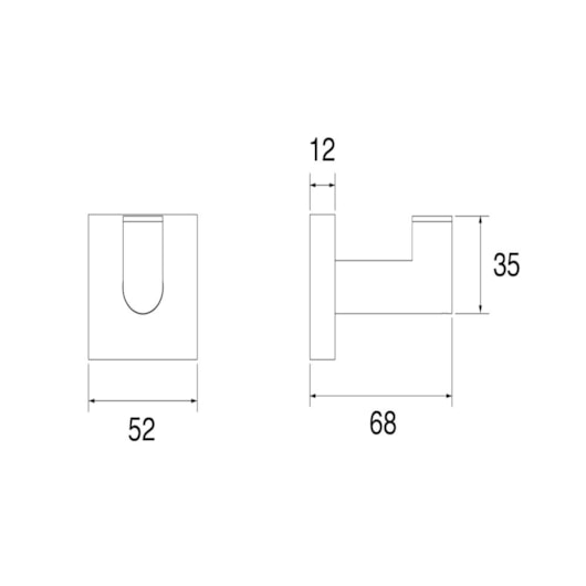 Cabide Loren Loft Square Black Lorenzetti - Imagem principal - e48d9a27-767a-435e-a506-e7a721c7841e