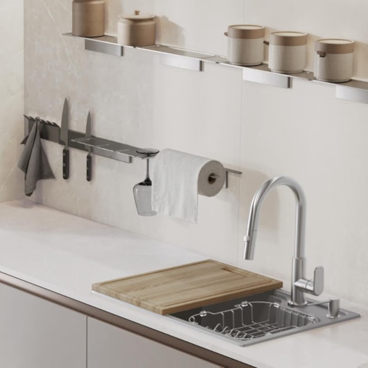 Cabide Multiplo Nomos Cromado Deca 20cm - Imagem principal - 1a47fb01-4a38-478e-805c-9278e593e608