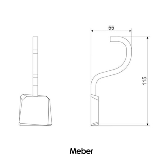 Cabide Origami Preto Matte Meber - Imagem principal - 177bb9ce-0284-492e-ab1d-5f9a1379db17