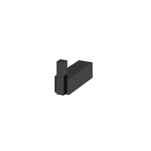 Cabide Quartzo 4600 Bk140 Preto Fosco Fani Metais - Imagem principal - df99e075-bde0-4db3-8be9-06b604429728