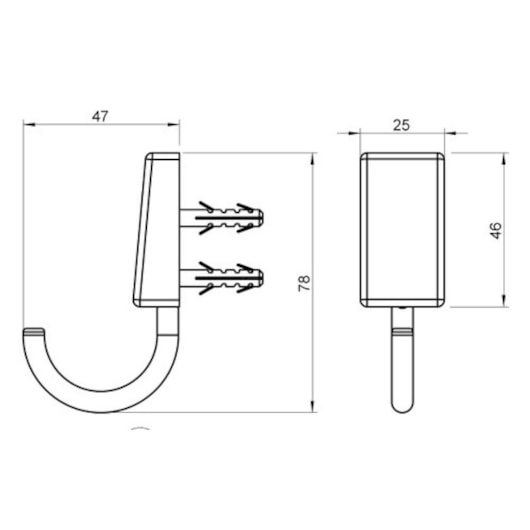 Cabide Way Cromado 2060 C30 Lorenzetti - Imagem principal - 4f92ceec-976c-41b0-8ce6-c3b6236dc3db