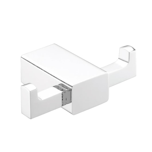 Cabideiro Duplo Com Pedras De Howlita Brancas Rbace20231 Branco Matte Rubinettos - Imagem principal - 572da749-7187-47f1-ab34-07b09e23172b