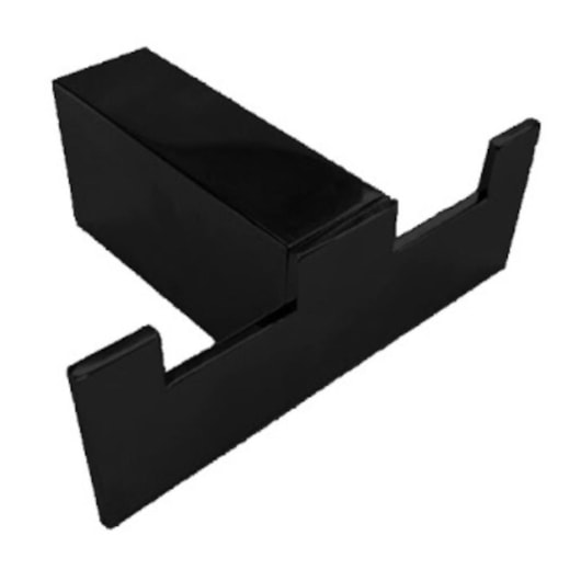Cabideiro Duplo Kr567 Black Matte Kromma - Imagem principal - 084dd471-1012-456e-9949-a6b5a87a9755