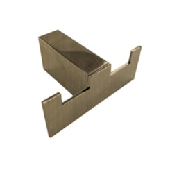 Cabideiro Duplo Kr567 Dourado Escovado Kromma