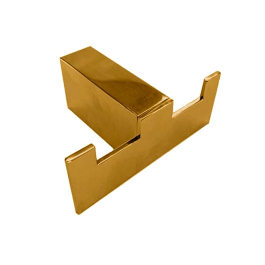 Cabideiro Duplo Kr567 Gold Matte Kromma - Imagem principal - 5d3eee85-ae52-48c8-8857-edbc3d6f780a