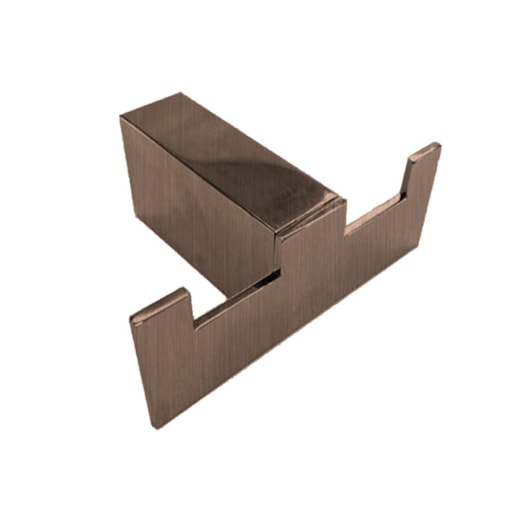 Cabideiro Duplo Kr567 Rosê Gold Escovado Kromma - Imagem principal - bbdcdb00-6462-4c22-87aa-cd1b068f4110