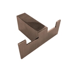 Cabideiro Duplo Kr567 Rosê Gold Escovado Kromma