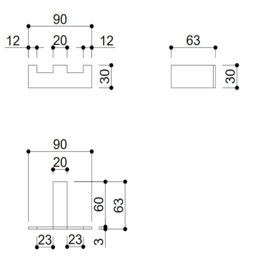 Cabideiro Duplo Kr567 Titânio Escovado Kromma - Imagem principal - 3dad71fc-f259-41a9-bf96-4468bedd7835
