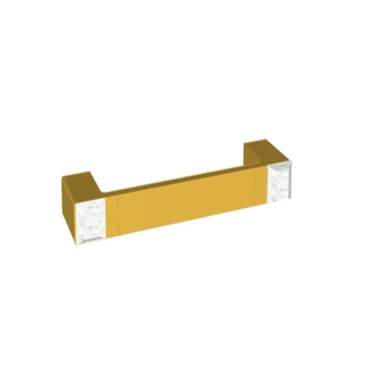 Cabideiro Duplo Rbace20115 Dourado Com Howlita Branca Rubinettos - Imagem principal - 01216d5c-eab8-464f-8902-306eaaa71929