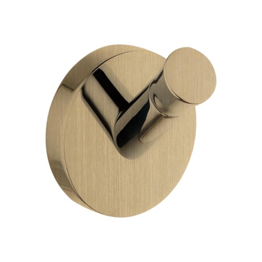 Cabideiro Kr660 Dourado Escovado Kromma - Imagem principal - 72c140ad-4f18-47af-8180-a0f74f42c30a