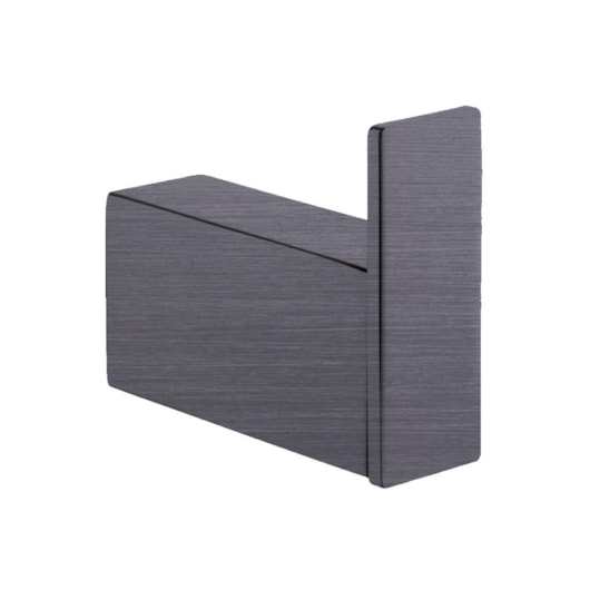 Cabideiro Simples Com Cristais Quadratta Kr560 Titânio Escovado Kromma - Imagem principal - 71b71e29-8f4d-4a2f-aba3-ebe145b48414