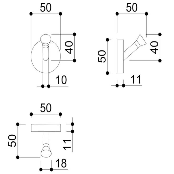 Cabideiro Simples Kr660 Cromado