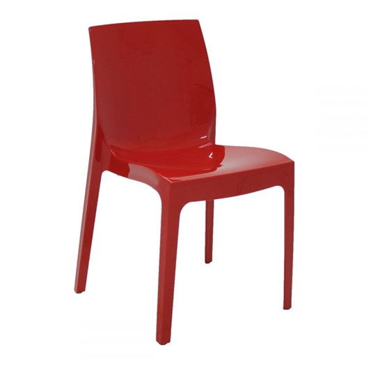 Cadeira Alice Summa em Polipropileno Brilhoso Vermelho Tramontina - Imagem principal - 41fe256a-7d26-40ff-98f0-a7103d0b75ea