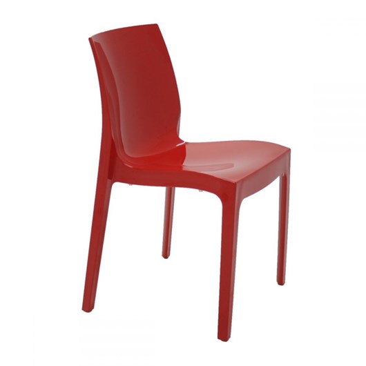 Cadeira Alice Summa em Polipropileno Brilhoso Vermelho Tramontina - Imagem principal - 6a269f5a-5e1e-41ea-a0bf-605901622f49