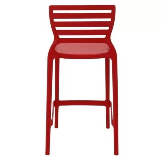 Cadeira Alta Sofia Vermelho Tramontina  - Imagem principal - bfb01651-ced9-410e-b2fc-6099e534ac87