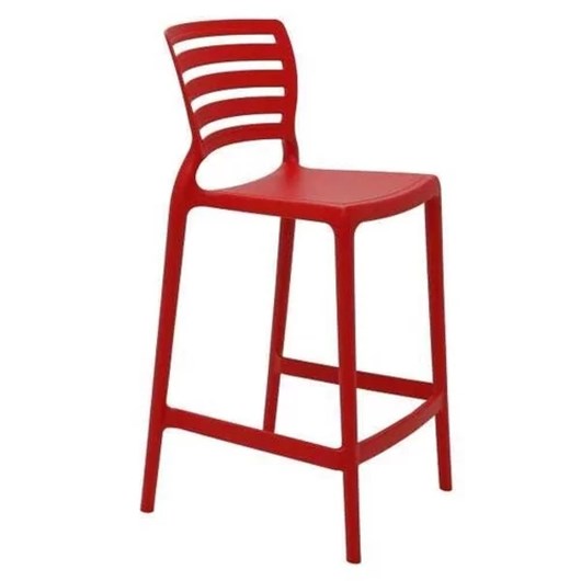 Cadeira Alta Sofia Vermelho Tramontina  - Imagem principal - 8442027b-9af1-4051-acd3-8b64756b8f01
