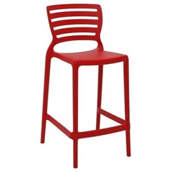 Cadeira Alta Sofia Vermelho Tramontina 