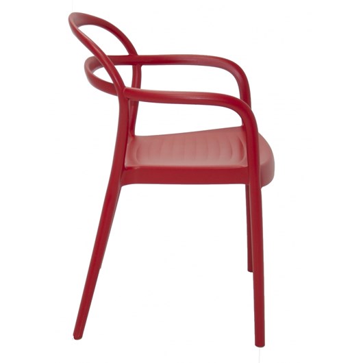 Cadeira com Braços em Polipropileno e Fibra de Vidro Sissi 92045/040 Vermelho Tramontina - Imagem principal - 47288385-0734-483d-a7eb-9120c0ebdb84