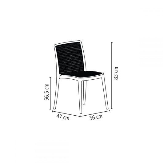 Cadeira De Polipropileno Isabelle Com Fibra De Vidro 92150/030 Azul Navy Tramontina - Imagem principal - 452e07a3-167a-4164-8603-a0975d64aa5b