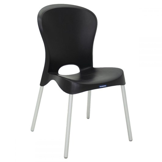 Cadeira De Polipropileno Jolie Com Pernas Anodizadas 92060/009 Preta Tramontina - Imagem principal - b8fb7bc0-a5c9-4df8-9735-31b8f30d6760