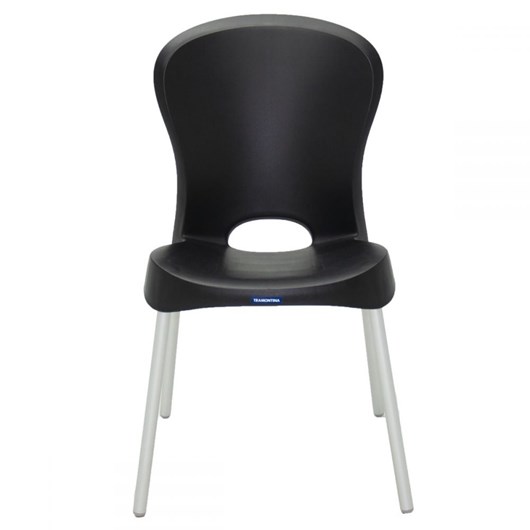 Cadeira De Polipropileno Jolie Com Pernas Anodizadas 92060/009 Preta Tramontina - Imagem principal - d43de2c5-967d-4b60-a251-fd42fd102d22