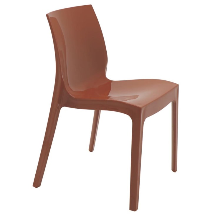 Cadeira Em Polipropileno Terracota Alice Brilho Summa Tramontina