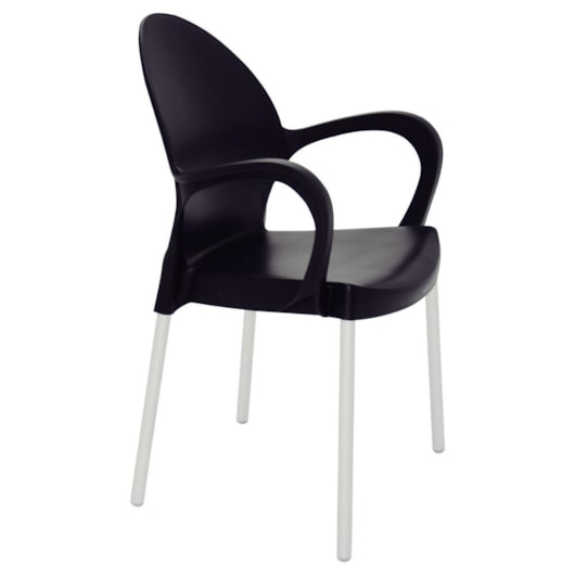 Cadeira Grace Com Braço Preta Tramontina - Imagem principal - 826f67f5-183d-4a92-810f-e08026974175
