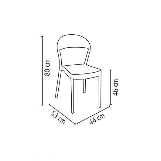 Cadeira Polipropileno Sem Braço Sissi 92046/007 Grafite Tramontina - Imagem principal - 2092c39a-ce08-4b45-975e-61c82c8e8291
