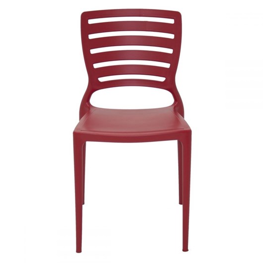 Cadeira Polipropileno Sofia Com Encosto Vazado Horizontal Vermelha Tramontina - Imagem principal - 82b249f0-86ad-47c0-add9-989fa54e170d
