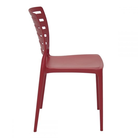 Cadeira Polipropileno Sofia Com Encosto Vazado Horizontal Vermelha Tramontina - Imagem principal - a3cab17a-f811-44ea-a839-1ad239ebff70